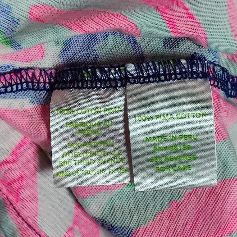 Lilly Pulitzer Kenzie Dress Resort Navy Travelers Palm Multicolor Women's Small - Picture 14 of 15